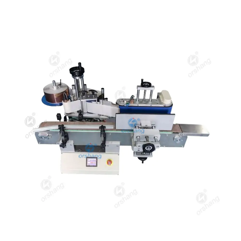 Tabletop round bottle vertical labeling machine